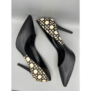 CharlesCharles David calf hair black/off white geometric print heels/pumps  sz11